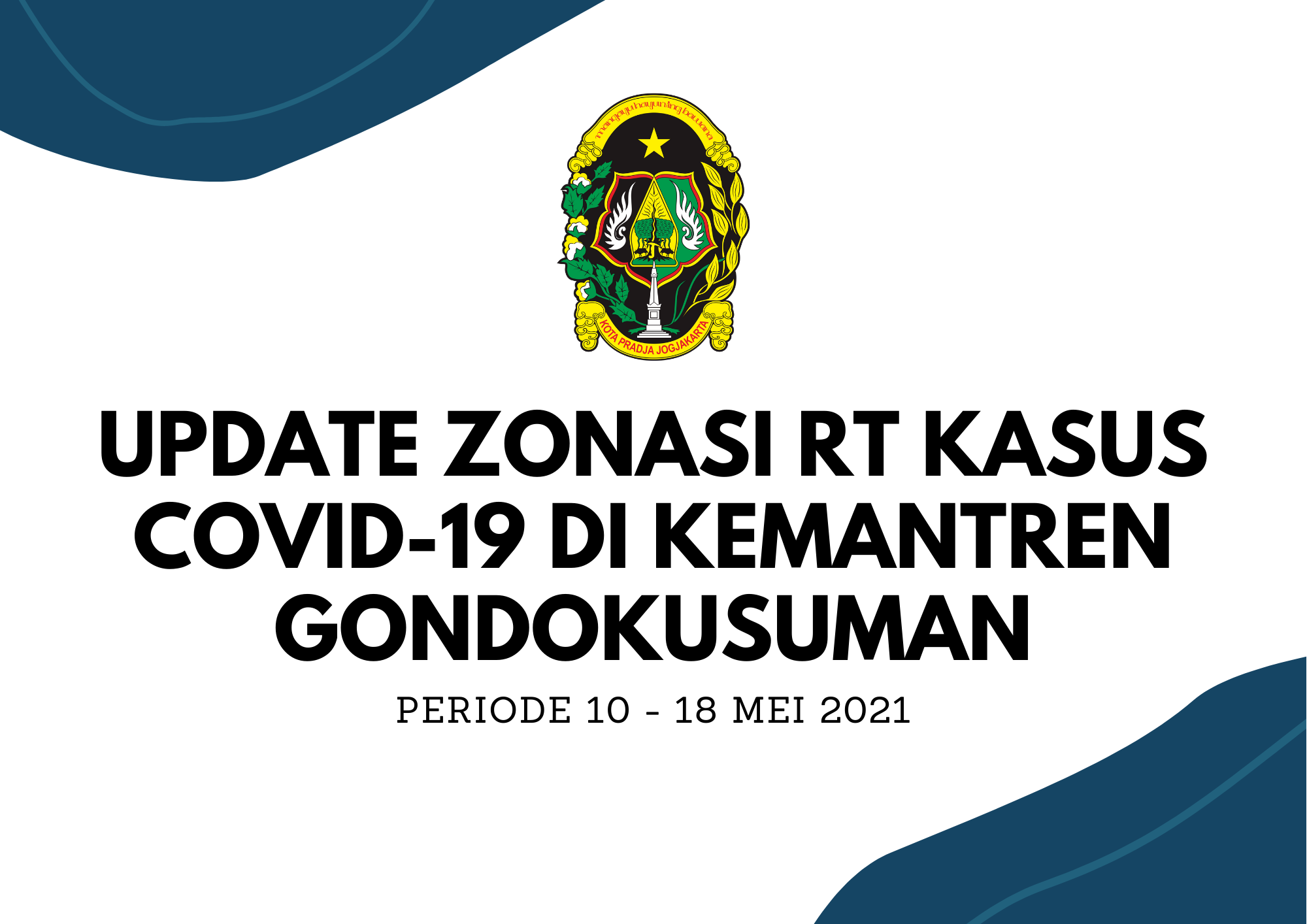 Update Zonasi RT Kasus Covid 19 periode 10 - 18 Mei 2021 Kemantren Gondokusuman