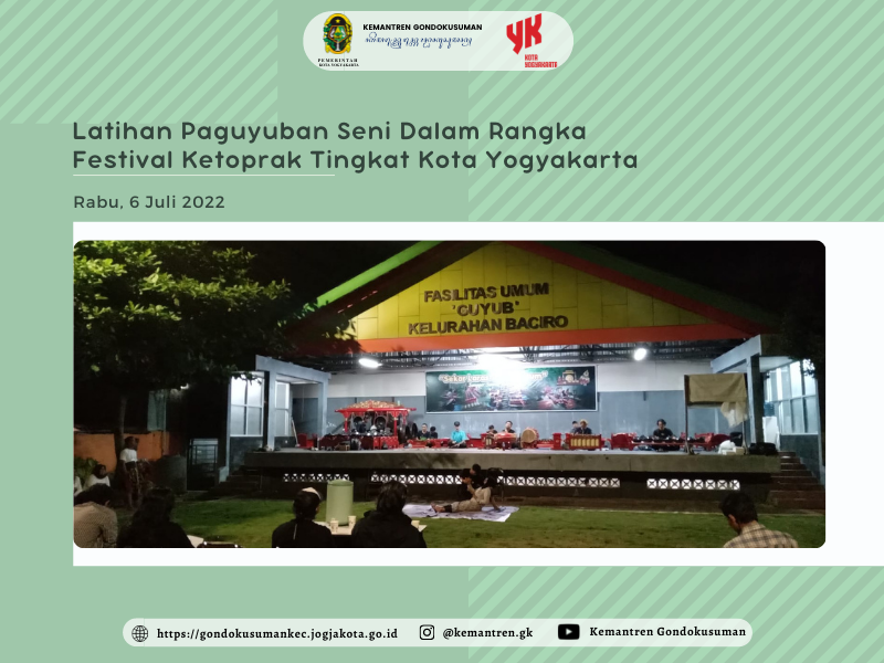 Latihan Paguyuban Seni dalam Rangka Festival Kethoprak Tingkat Kota Yogyakarta