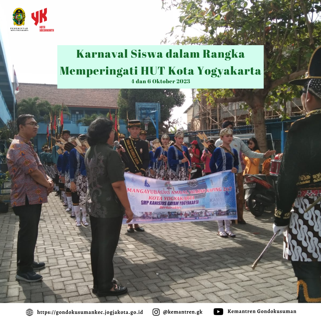 Karnaval Siswa Memperingati HUT Kota Yogyakarta